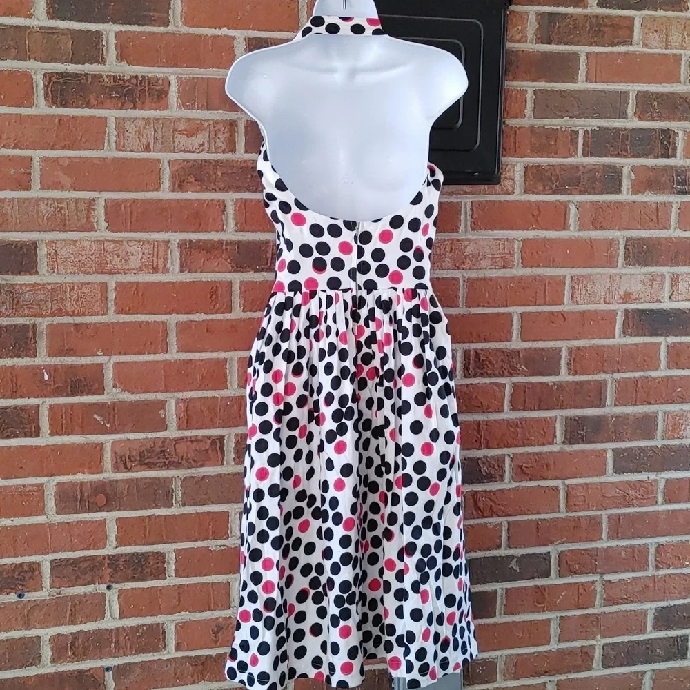 Tatyana Ping Pong Dot Halter Dress Size S (1025) - Picture 2 of 10